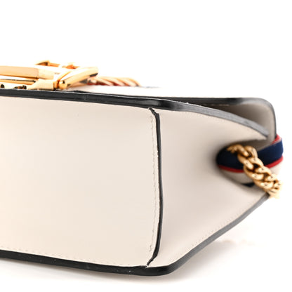 Gucci Calfskin Super Mini Sylvie Chain Shoulder Bag White 10 of 10