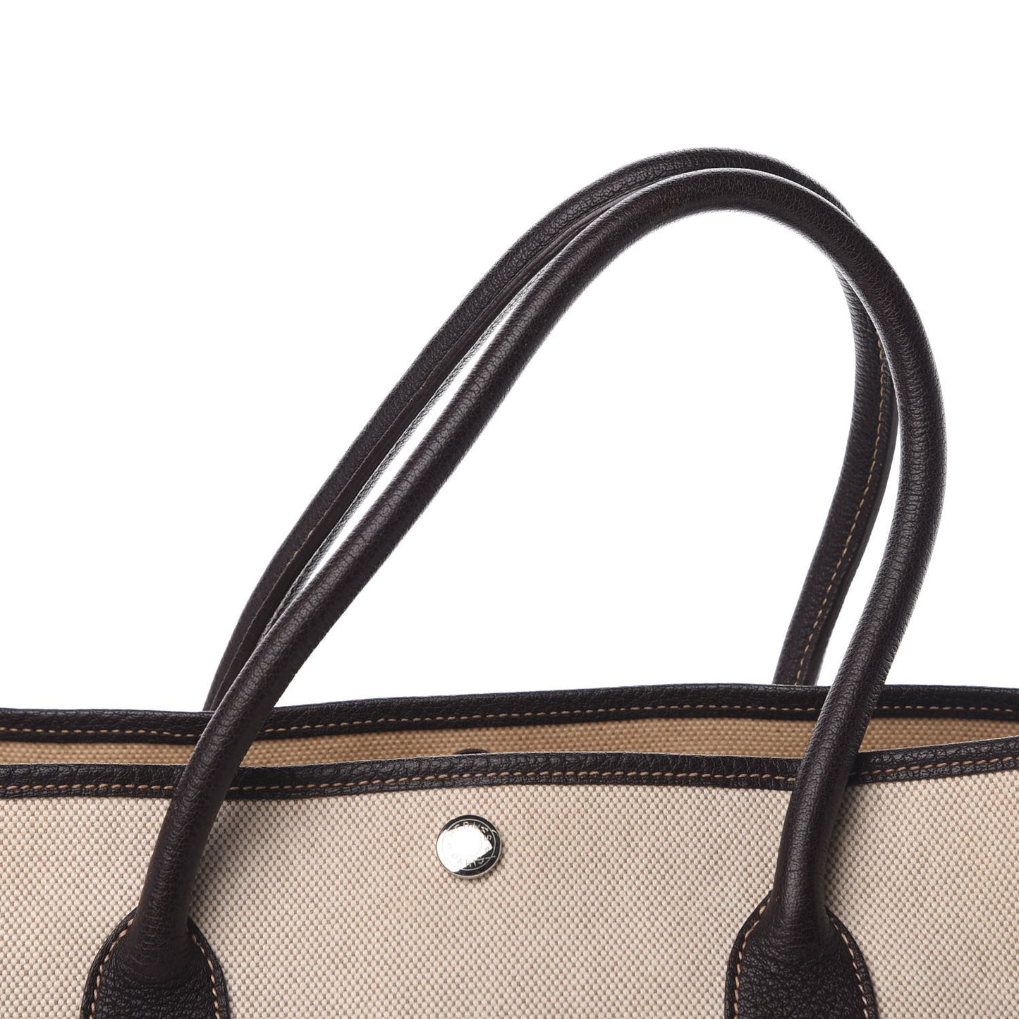 Toile Buffle Gala Garden Party Tote 36 MM Marron Fonce