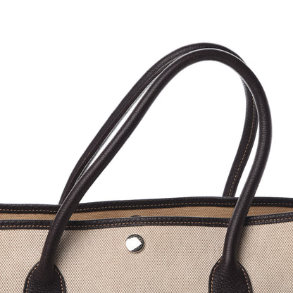 Hermes Toile Buffle Gala Garden Party Tote 36 MM Marron Fonce 13 of 14