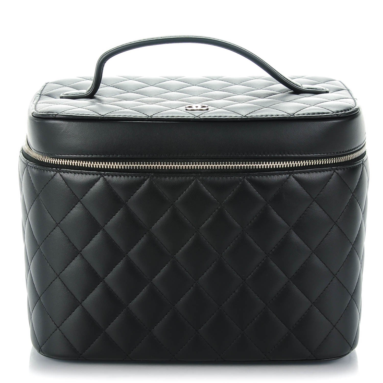 Chanel Lambskin Quilted Large Vanity Pouch Black 1 of 7