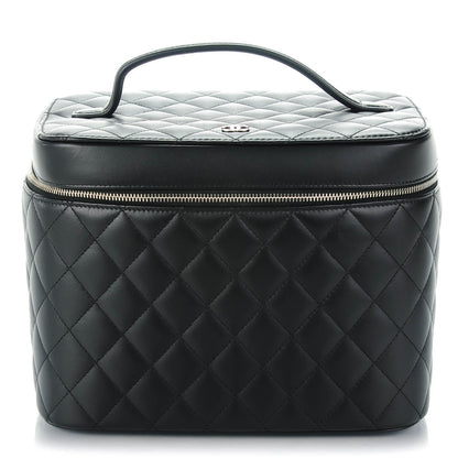 Chanel Lambskin Quilted Large Vanity Pouch Black 1 of 7