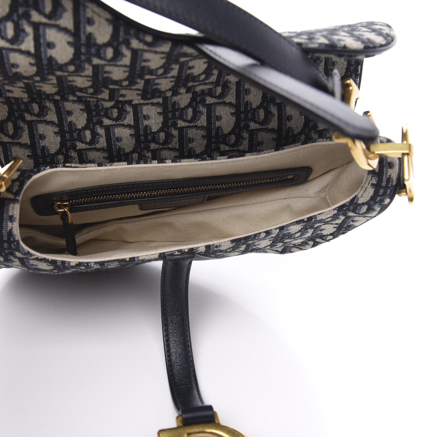 Christian Dior Oblique Saddle Bag Blue 5 of 9