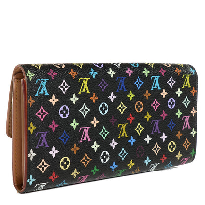 Louis Vuitton Monogram Multicolor Sarah Wallet Black 3 of 7