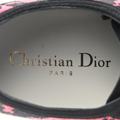Christian Dior Cotton Mizza Embroidered Walk'N'Dior Low Top Sneakers 36.5 Red Multicolor 6 of 9