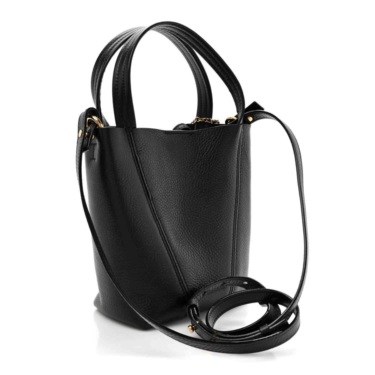 Chloe Grained Calfskin Small Spin Tote Black 3 of 10