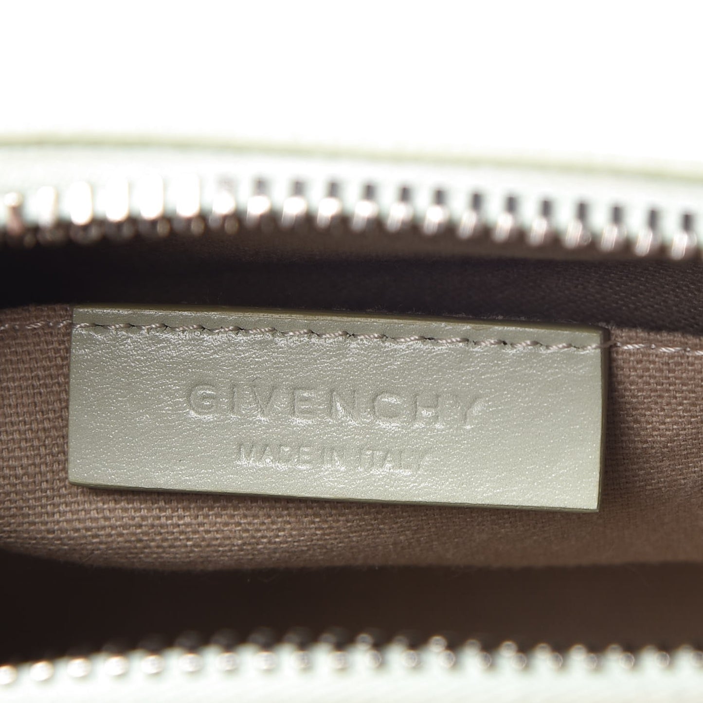 Shiny Lord Calfskin Antigona Wristlet Aqua Green