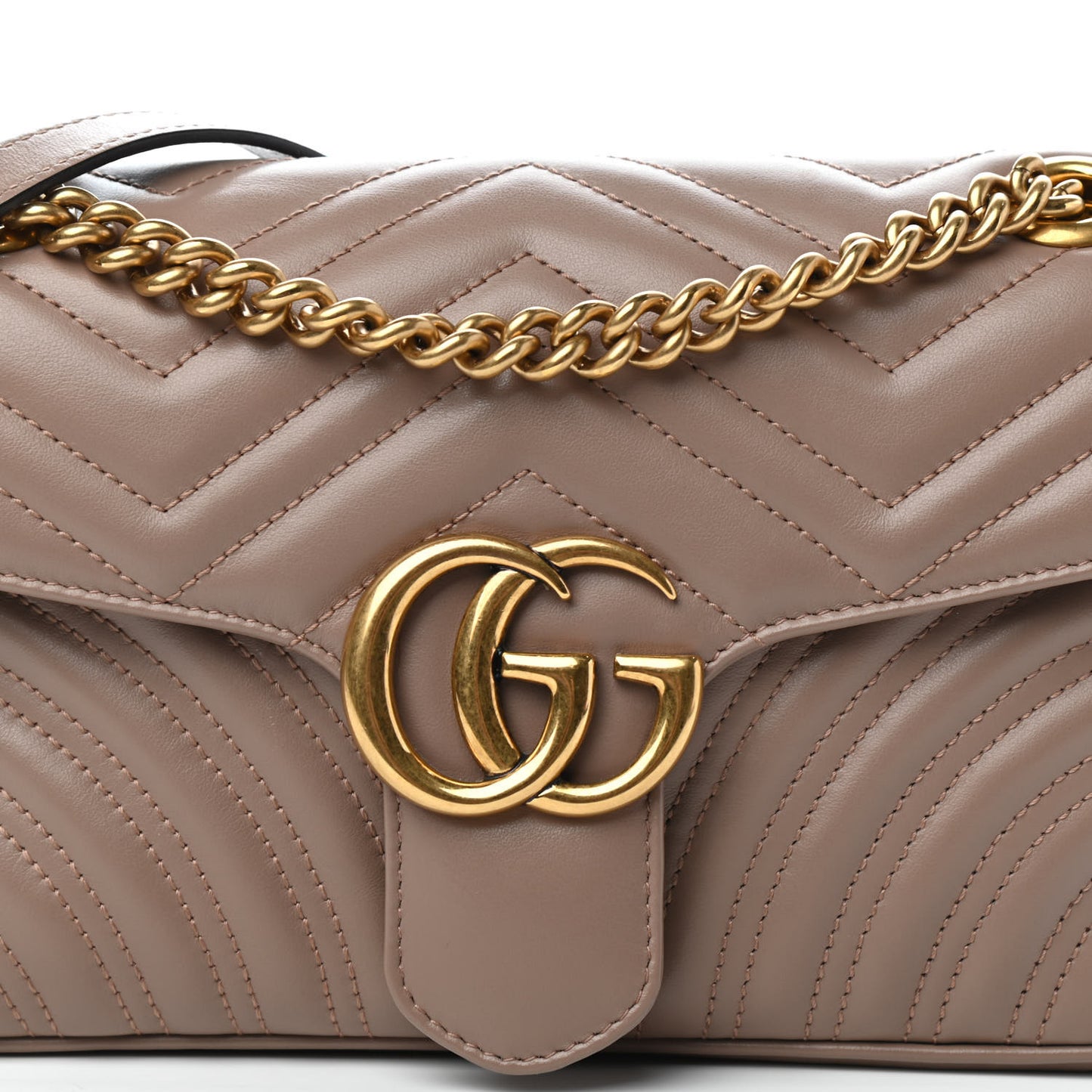 Calfskin Matelasse Small GG Marmont Shoulder Bag Porcelain Rose