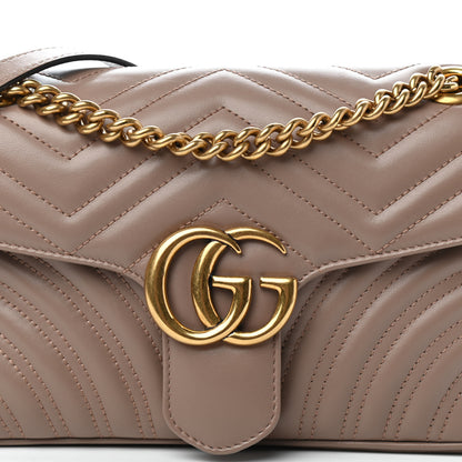 Gucci Calfskin Matelasse Small GG Marmont Shoulder Bag Porcelain Rose 10 of 10