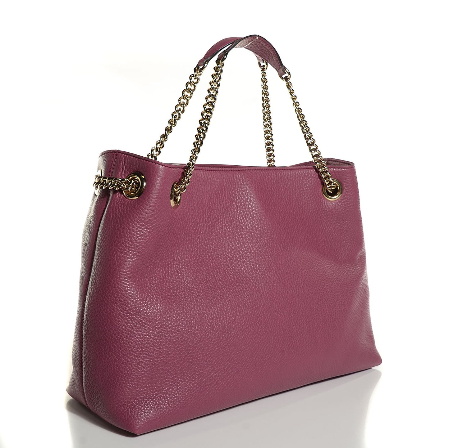 Pebbled Calfskin Medium Soho Chain Shoulder Bag Peonia Flower