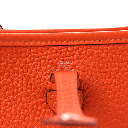 Hermes Taurillon Clemence Evelyne TPM Orange 6 of 9
