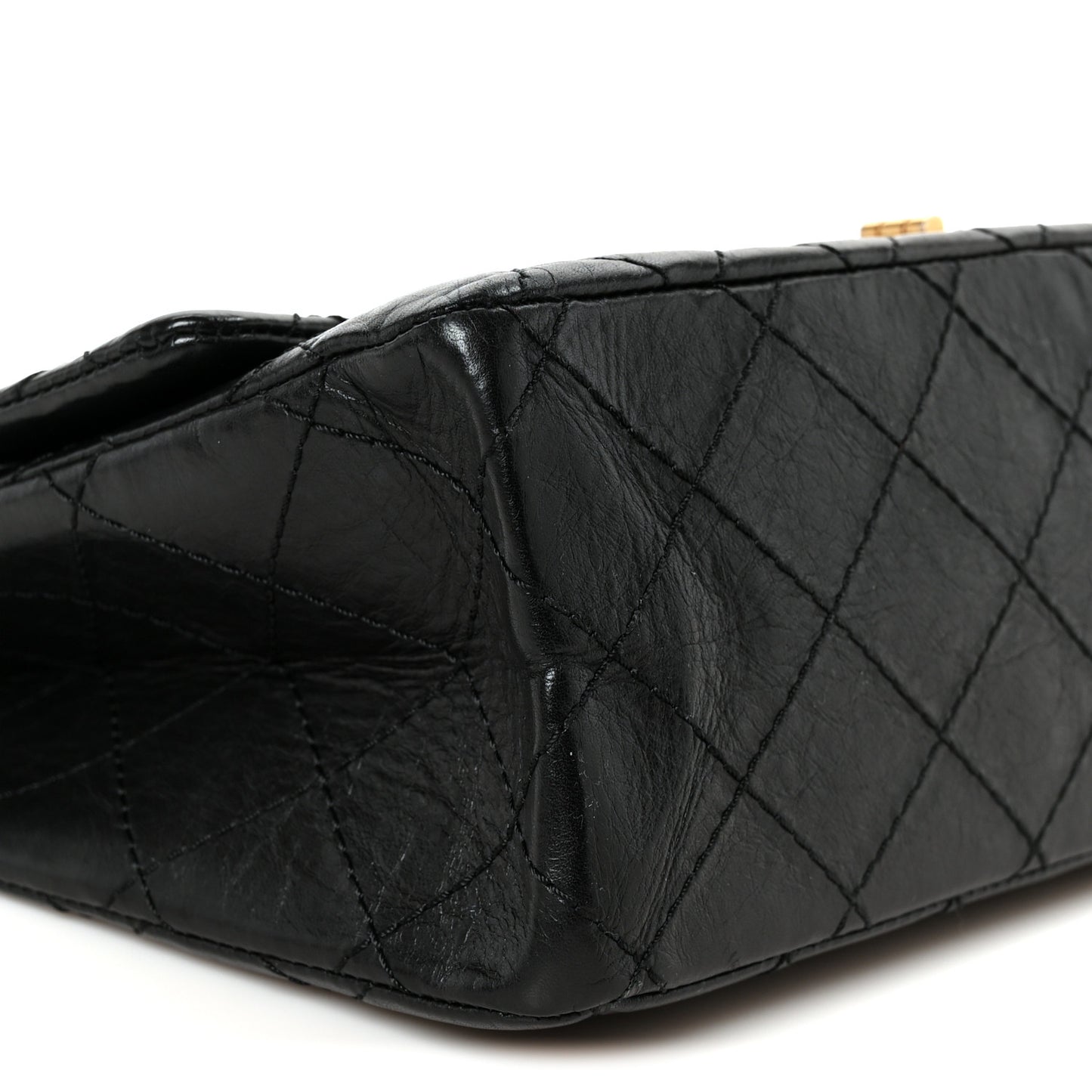 Aged Calfskin Quilted 2.55 Reissue 226 Flap Black