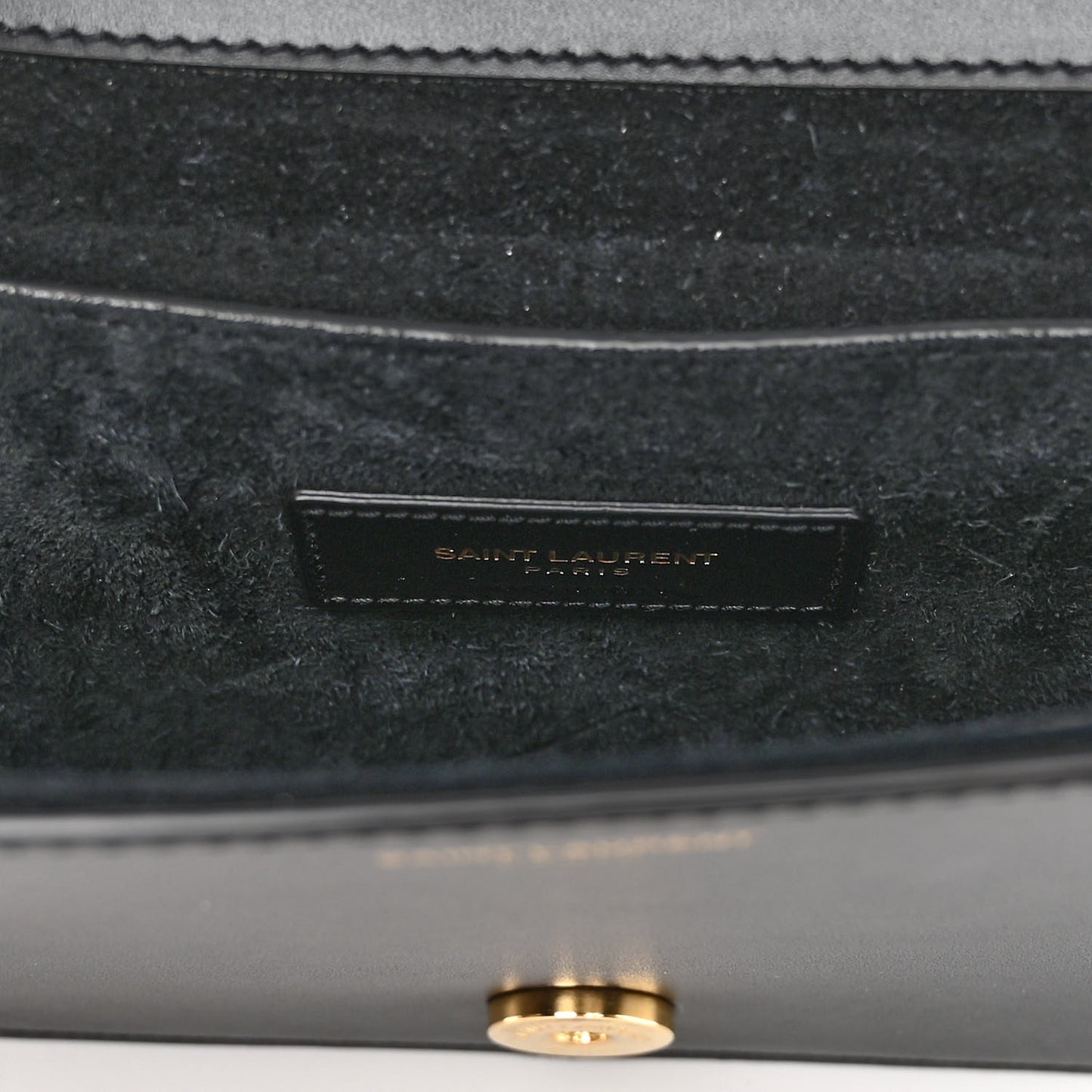 SAINT LAURENT Smooth Calfskin Shoulder Bag Black