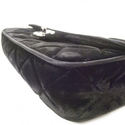 Chanel Velvet Quilted East West Flap Black 6 of 11