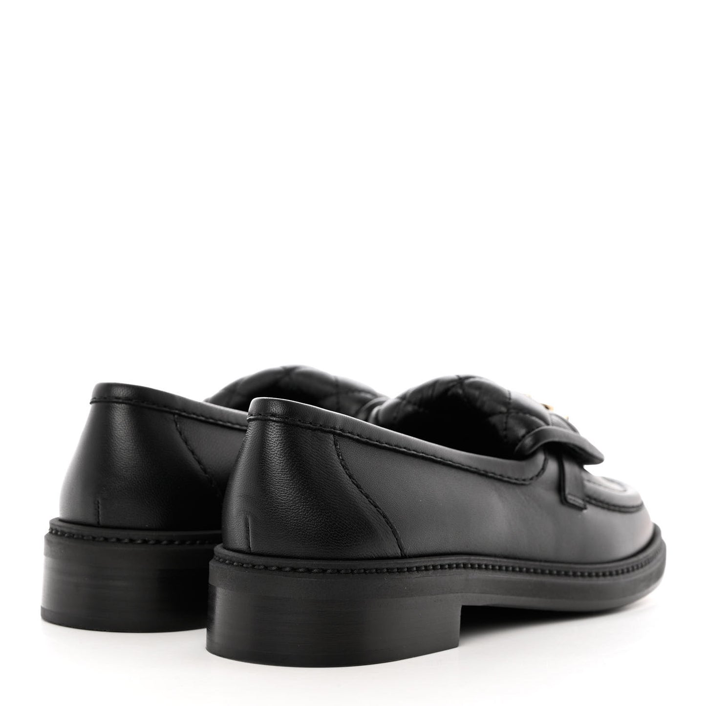 Lambskin Quilted CC Turnlock Loafers 37 Black