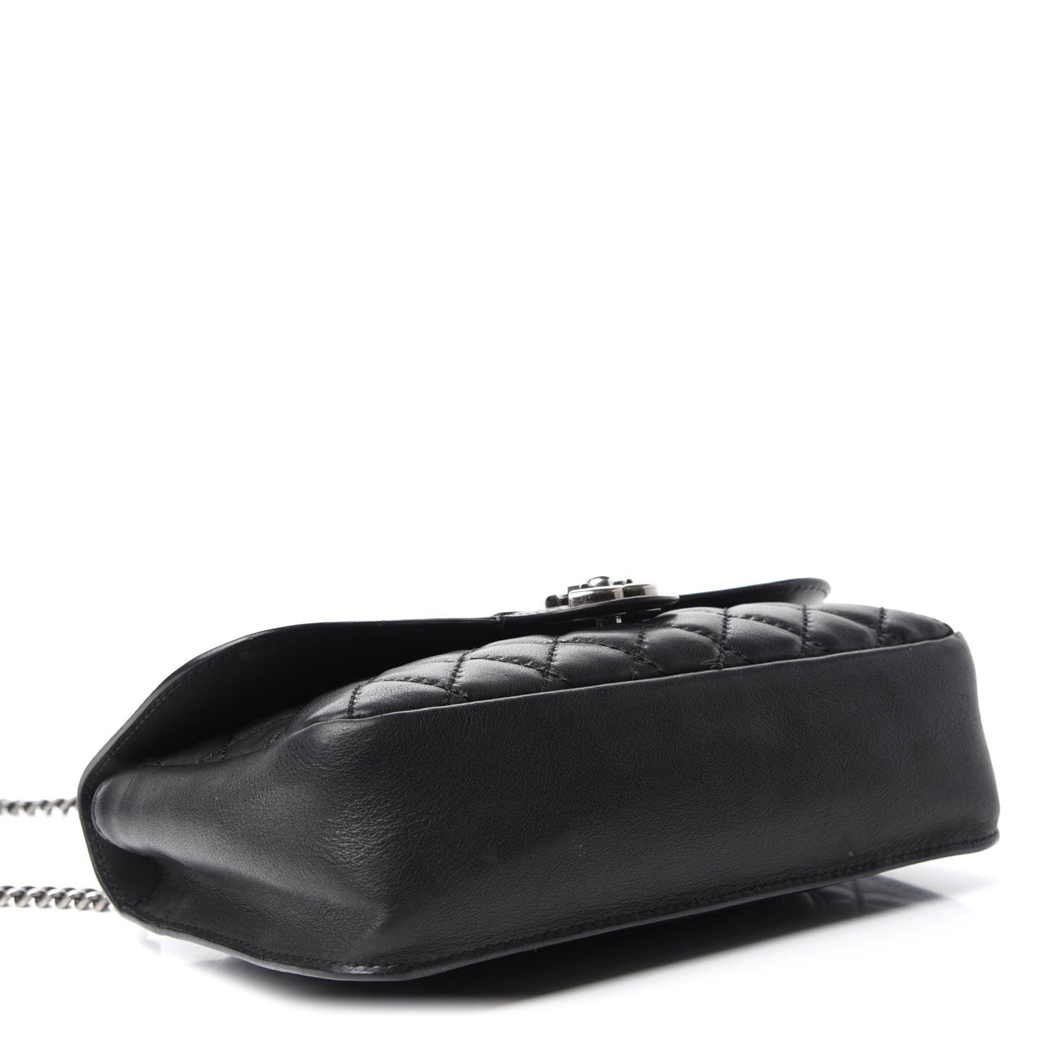 Chanel Calfskin Stitched Quilted Flap Black 4 of 12
