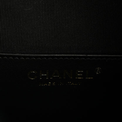 Chanel Shiny Crumpled Calfskin Quilted Medium Chanel 25 Handbag Black 6 of 11