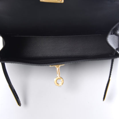 Hermes Chevre Mysore Mini Kelly Sellier 20 Black 5 of 8