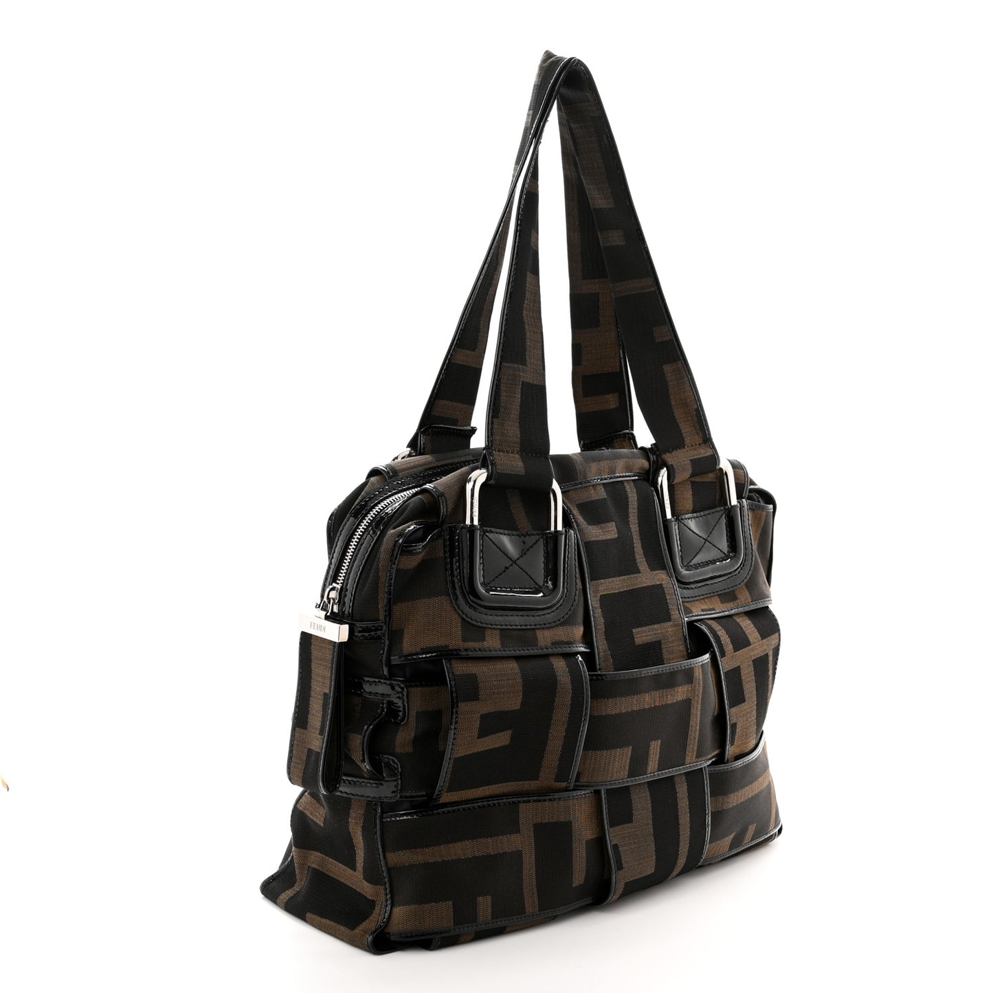 Patent Zucca Crossword Grande Bag Tobacco