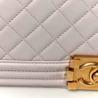 Chanel Lambskin Quilted New Medium Boy Flap Light Pink 13 of 16