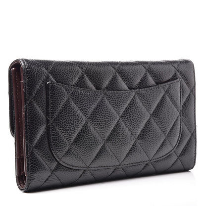 Chanel Caviar Quilted Large Flap Wallet Black 3 of 8