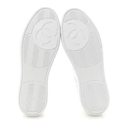 Chanel Calfskin Mens CC Sneakers 43 White 6 of 10
