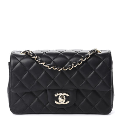 Chanel Lambskin Quilted Mini Rectangular Flap Black 1 of 12