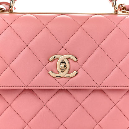 Chanel Lambskin Quilted Small Trendy CC Flap Dual Handle Bag Pink 9 of 12