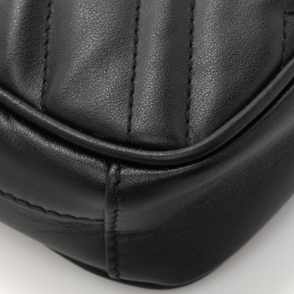Gucci Calfskin Matelasse Mini GG Marmont Crossbody Bag Black 11 of 13