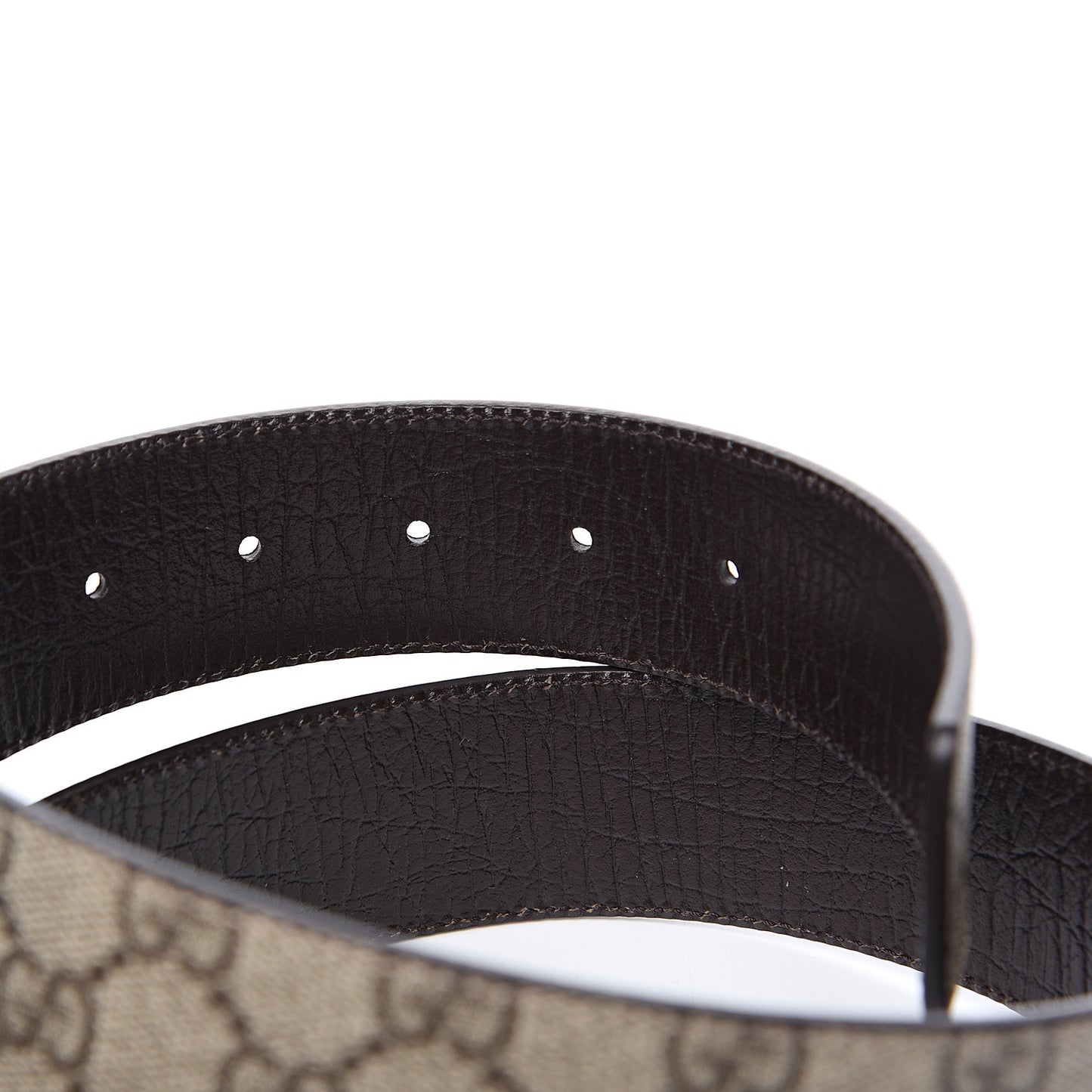 GG Plus Monogram Interlocking G Belt 80 32 Dark Brown