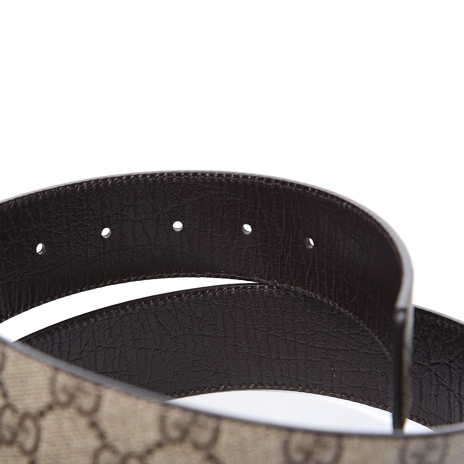 Gucci GG Plus Monogram Interlocking G Belt 80 32 Dark Brown 3 of 4