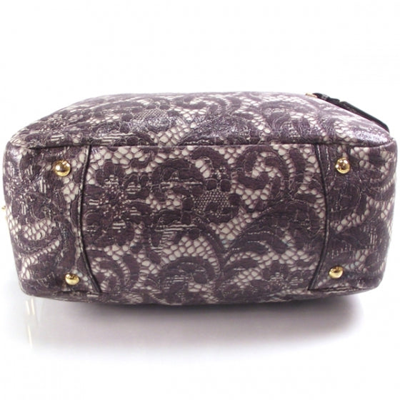 Cervo Lux Print Lace Bauletto Tote