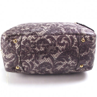 Prada Cervo Lux Print Lace Bauletto Tote 4 of 13
