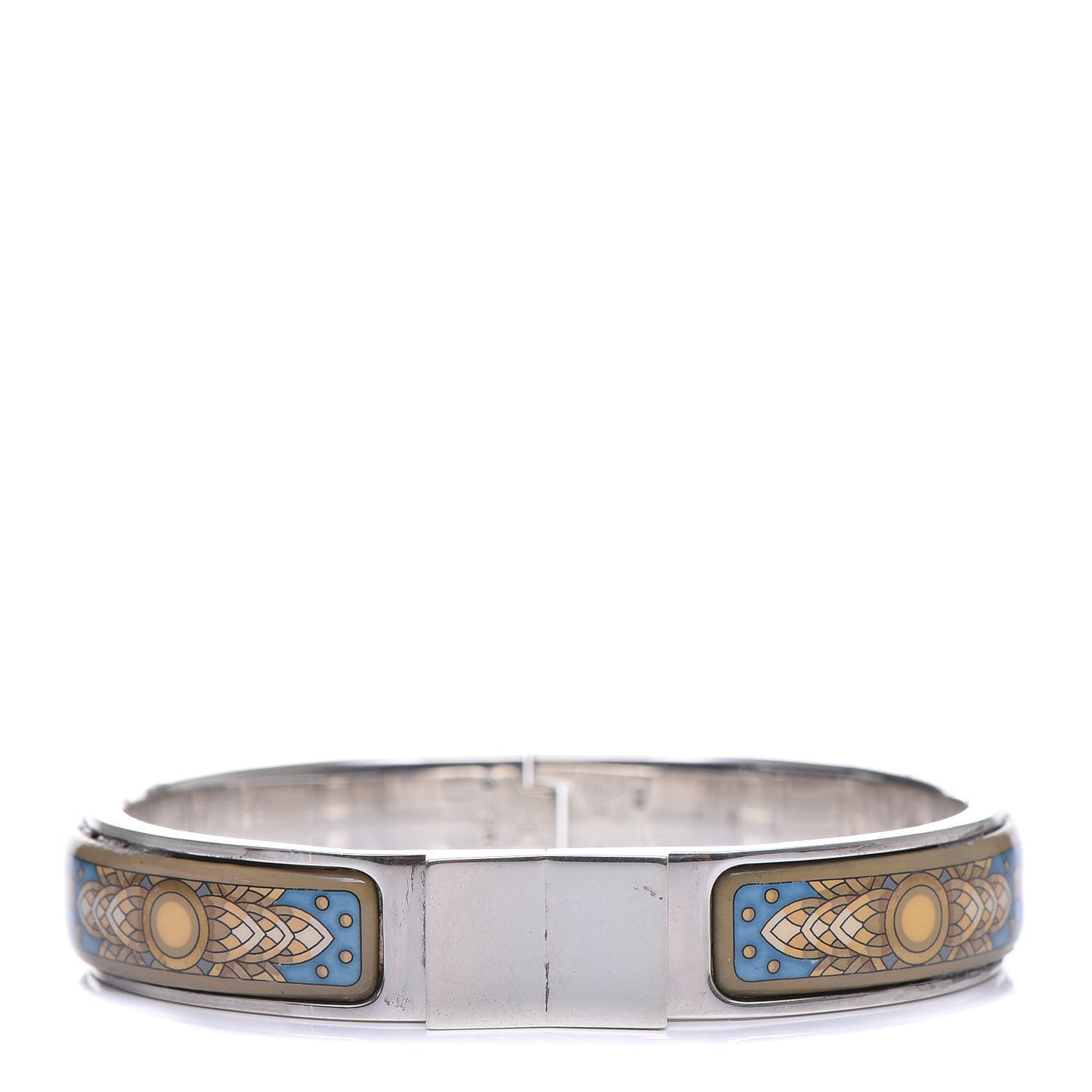 Sterling Silver Enamel Narrow Loquet Bracelet