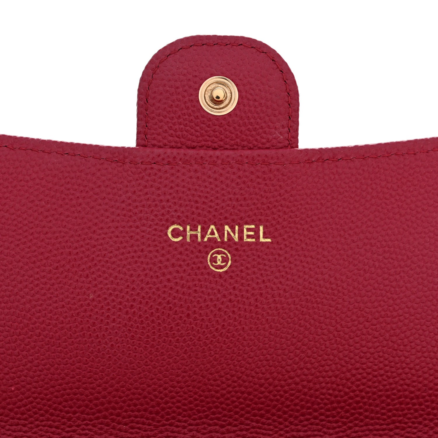 Chanel Caviar Quilted Phone Holder Wallet on Removable Chain Dark Pink 7 of 17