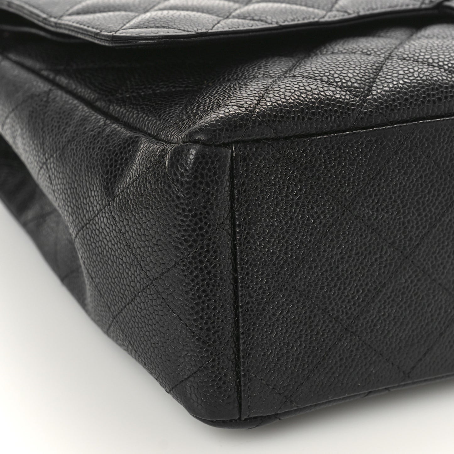 Caviar Quilted Maxi Double Flap Black
