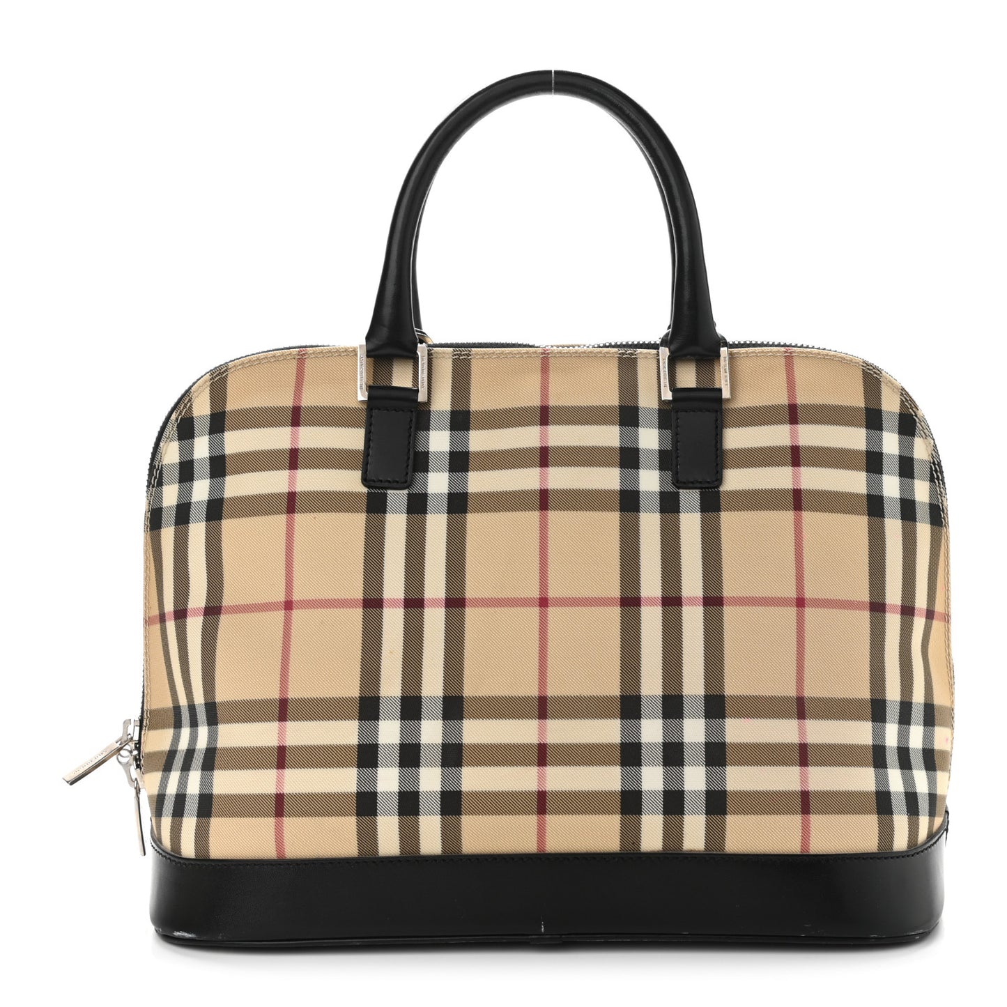 House Check Large Bowler Tote Black