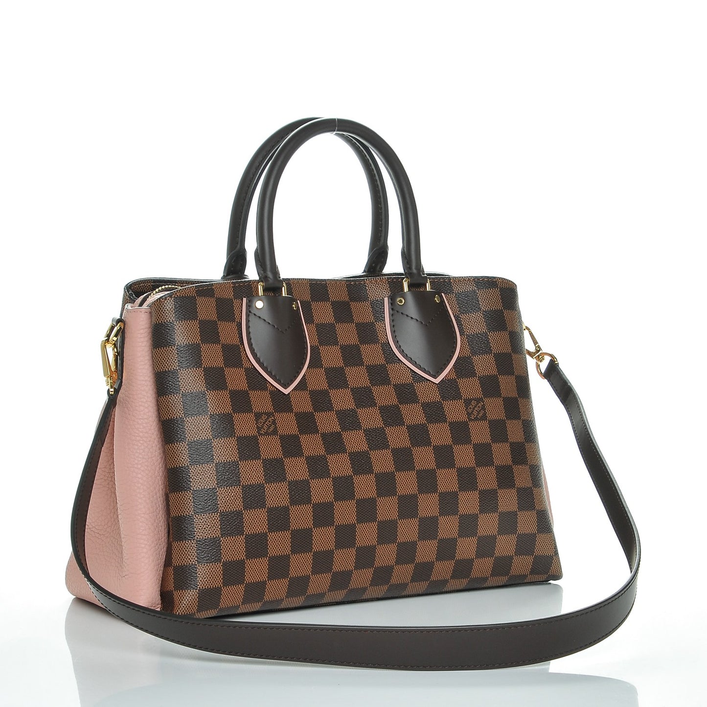 Cuir Taurillon Damier Ebene Normandy Magnolia