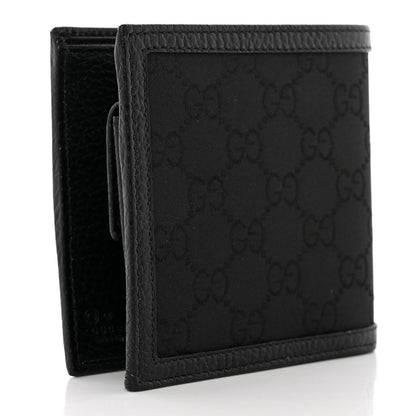 Gucci Nylon Monogram Bi-Fold Wallet Black 3 of 10