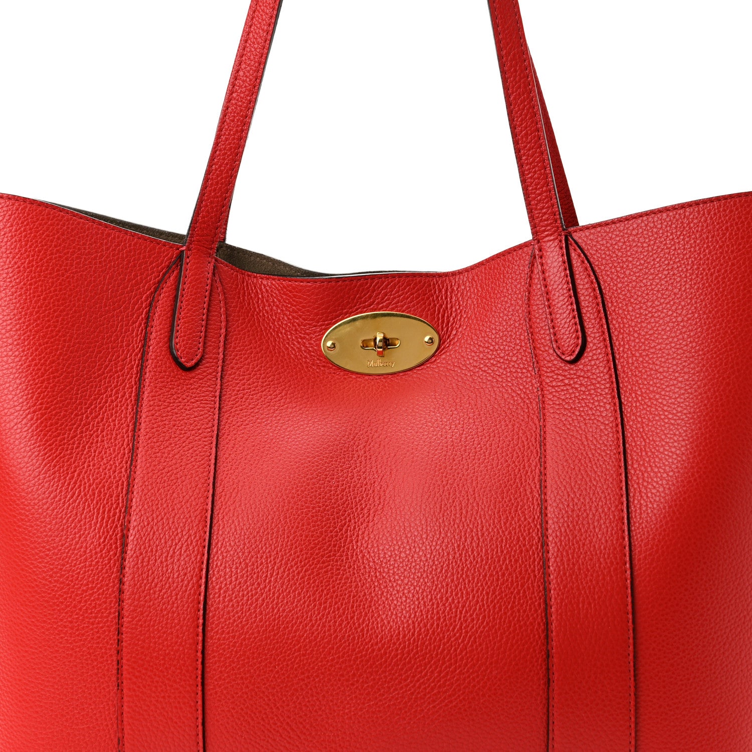 Mulberry Small Classic Grain Bayswater Tote Ruby Red 10 of 12