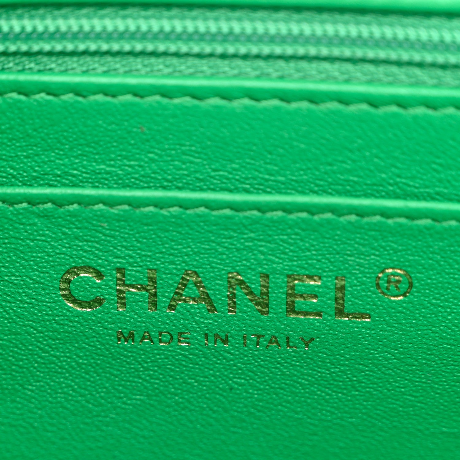 Chanel Lambskin Quilted Mini Square Flap Green 6 of 11