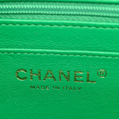 Chanel Lambskin Quilted Mini Square Flap Green 6 of 11