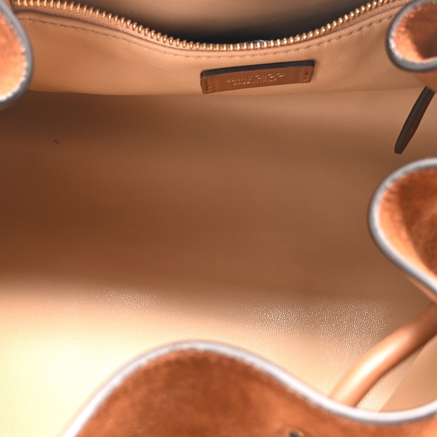 Suede Bon Bon East West Bucket Bag Tan