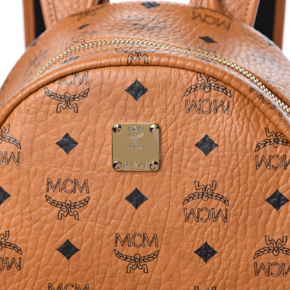 MCM Visetos Small Side Stud Stark Backpack Cognac 11 of 11