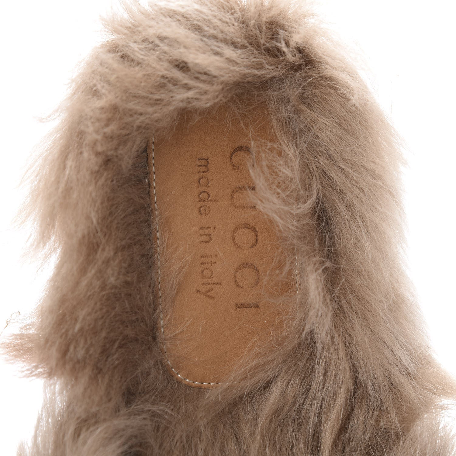 Gucci Calfskin Fur Mens Princetown Slippers 8 Fuxia Fluo Natural 7 of 13