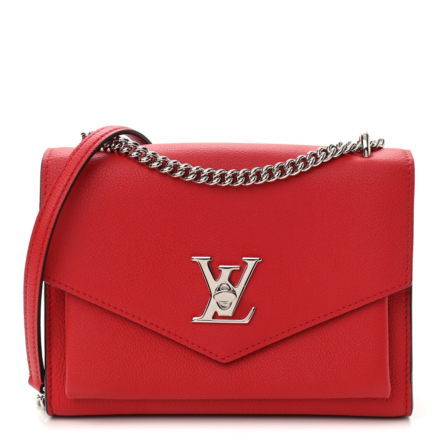Soft Calfskin Mylockme Chain Bag BB Rubis
