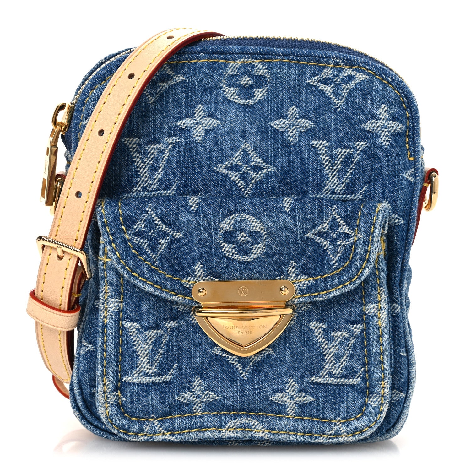Louis Vuitton Denim Fairfax Pochette Blue 1 of 9