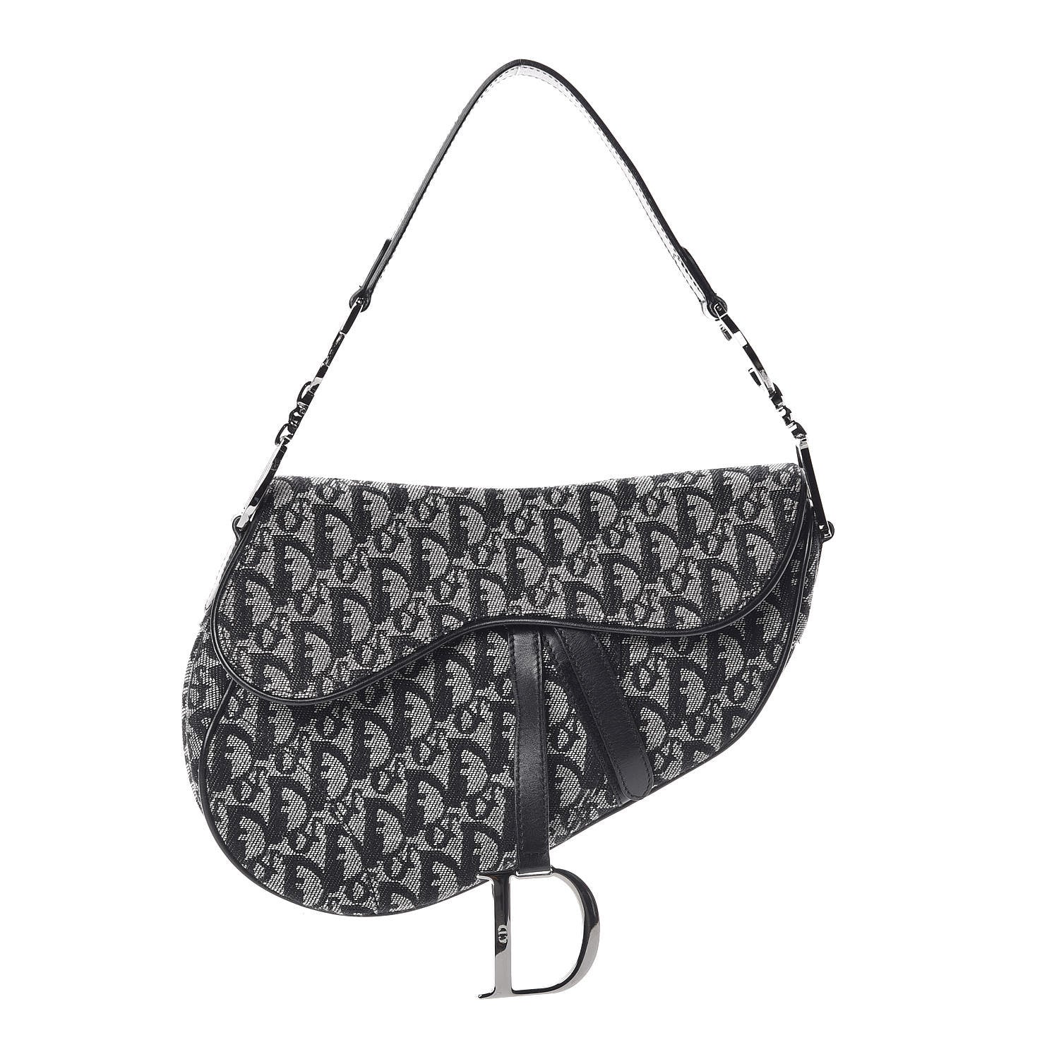 Christian Dior Monogram Saddle Bag Black 1 of 11