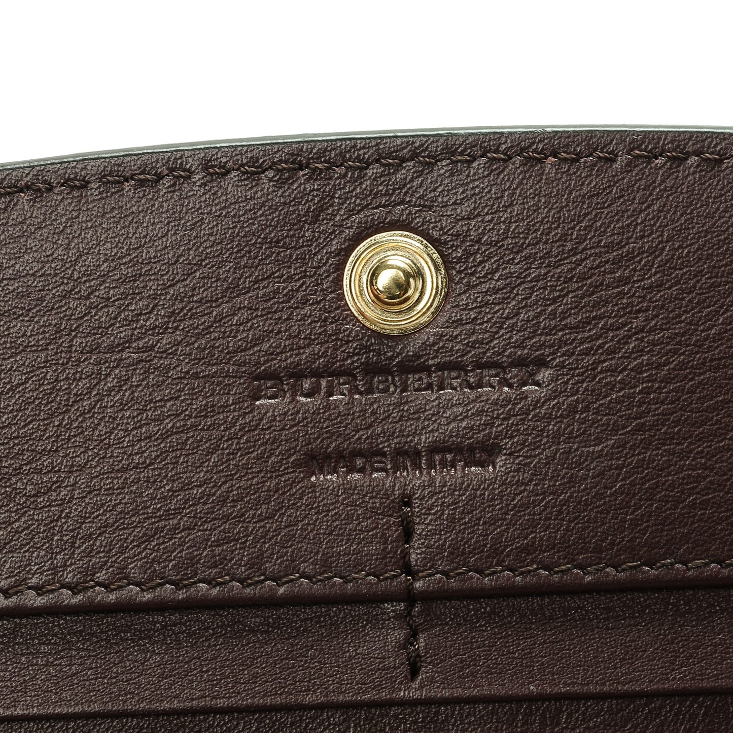 Grainy Calfskin House Check Continental Wallet Mahogany Red