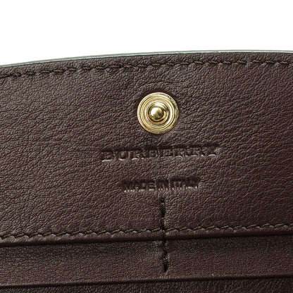 Burberry Grainy Calfskin House Check Continental Wallet Mahogany Red 6 of 7