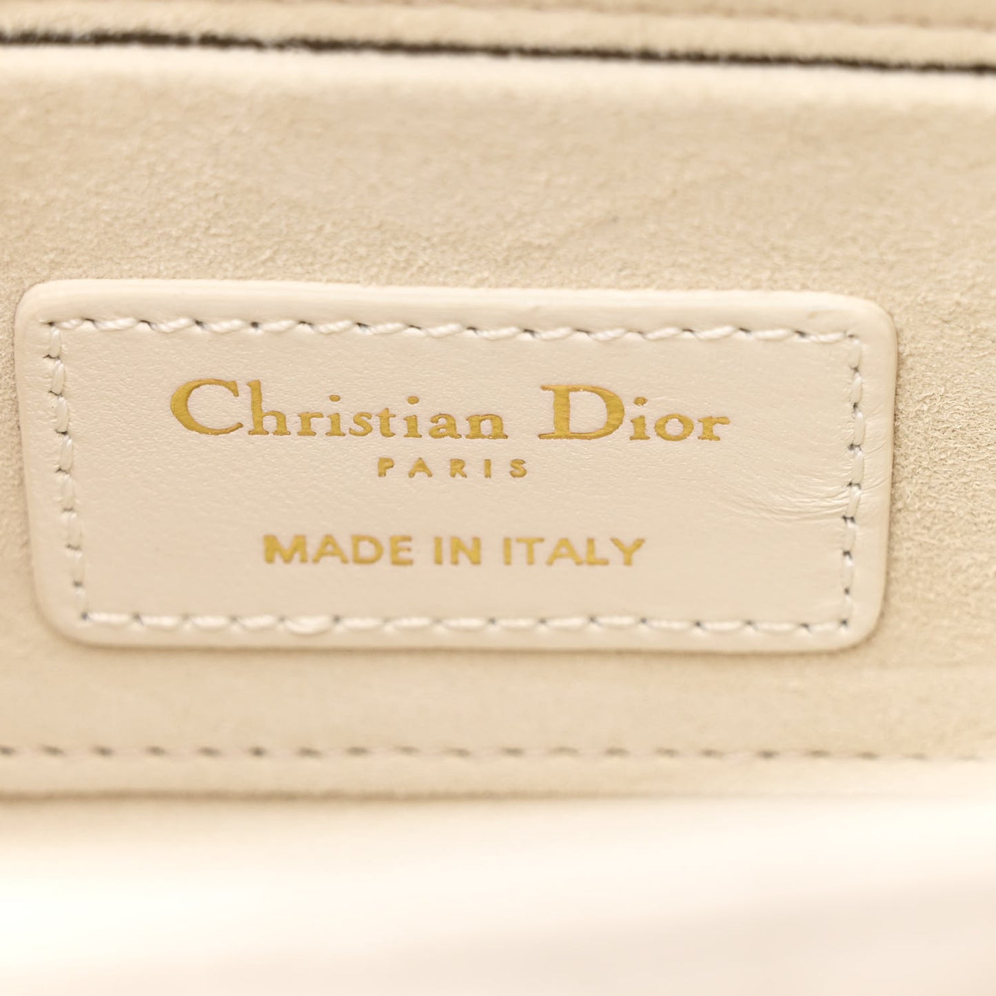 Lambskin Cannage Small Lady D-Joy Latte